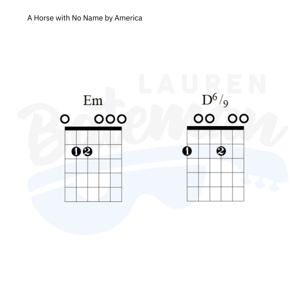 Horse With No Name Chord Chart and Lesson - Lauren Bateman Guitar