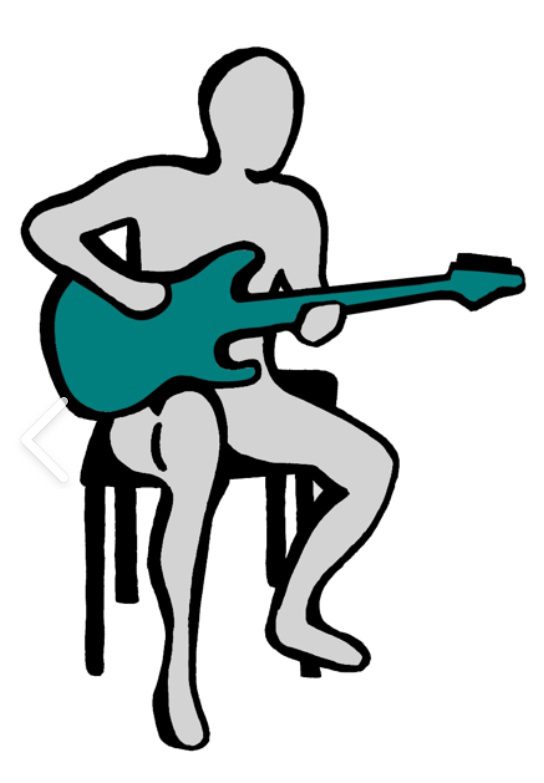 how to hold a guitar - casual position